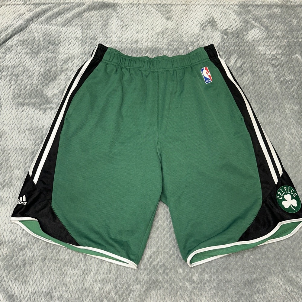 Boston Celtics Shorts Mens M Swingman NBA Adidas Basketball Shamrock Green Black
